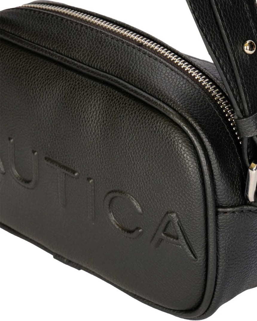 Nautica Mini Cüzdan Detaylı Çapraz Askılı Çanta Siyah
