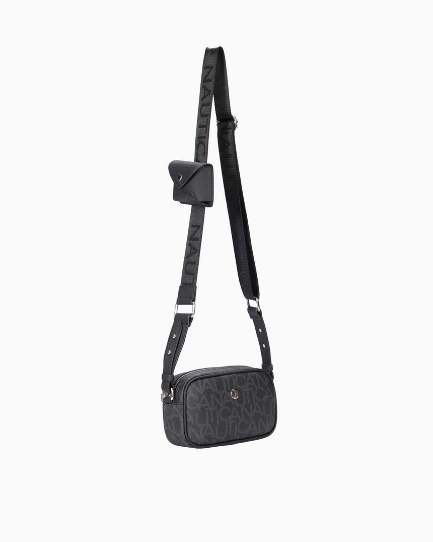 Nautica Mini Cüzdan Detaylı Çapraz Askılı Çanta Siyah