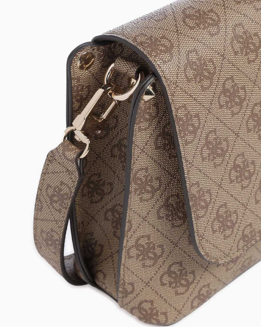 Guess Access Meridian II Kadın Omuz Çantası Latte Logo