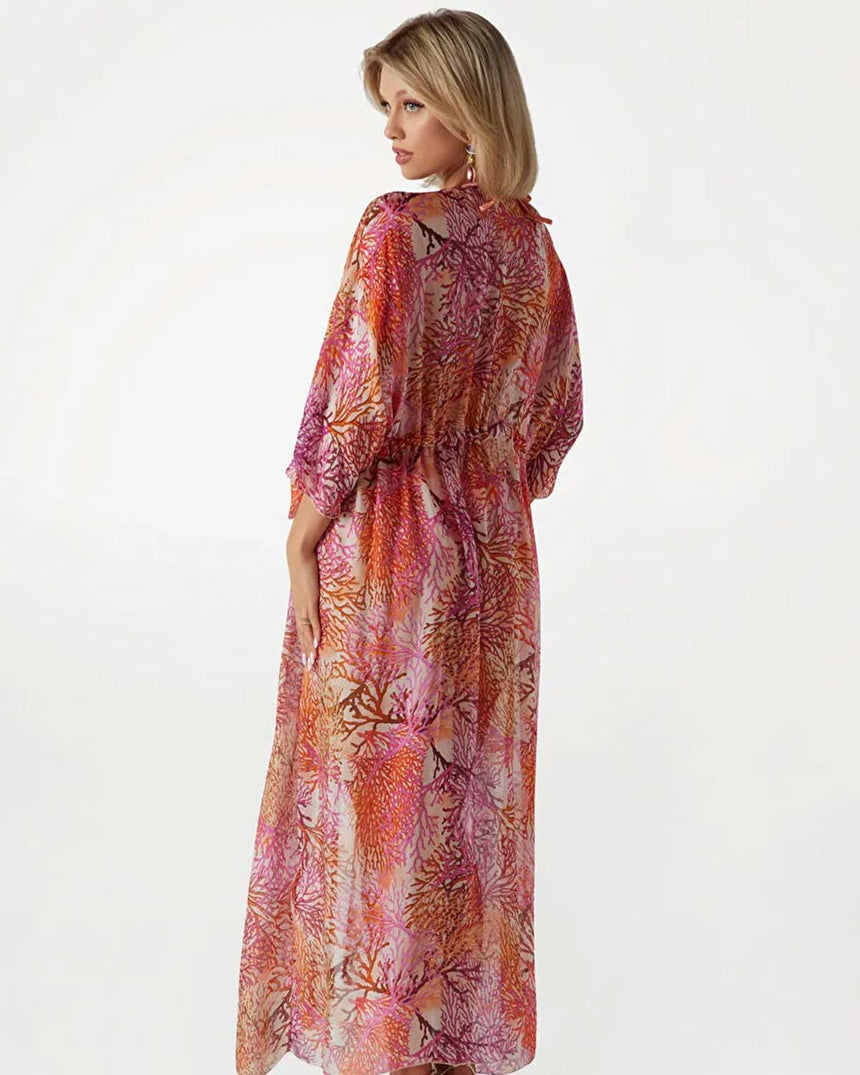 Guess Logolu Kimono Shaded Flower Big Ao
