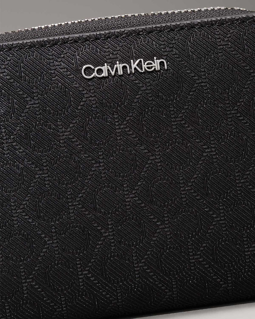 Calvin Klein Must Medium Zip Around Wallet Cüzdan Black Mono