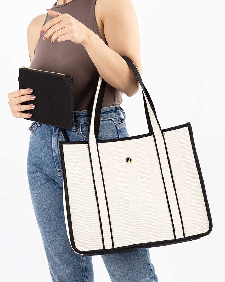 Nautica Omuz Çantası Bej - Siyah