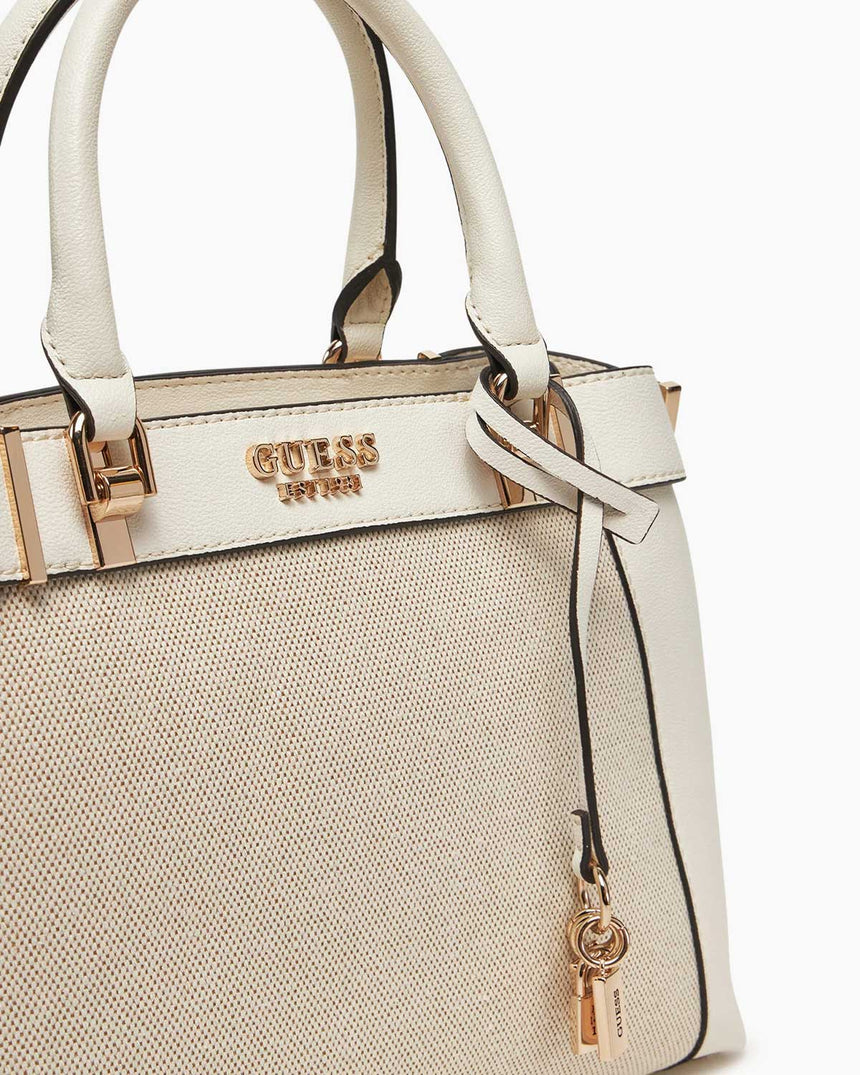 Guess Anadela Satchel El Çantası Natural/Off White