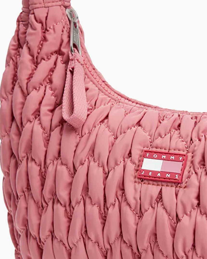 Tommy Hilfiger X-Body Kapitone Şehirli Kadın Omuz Çantası Tahiti Berry