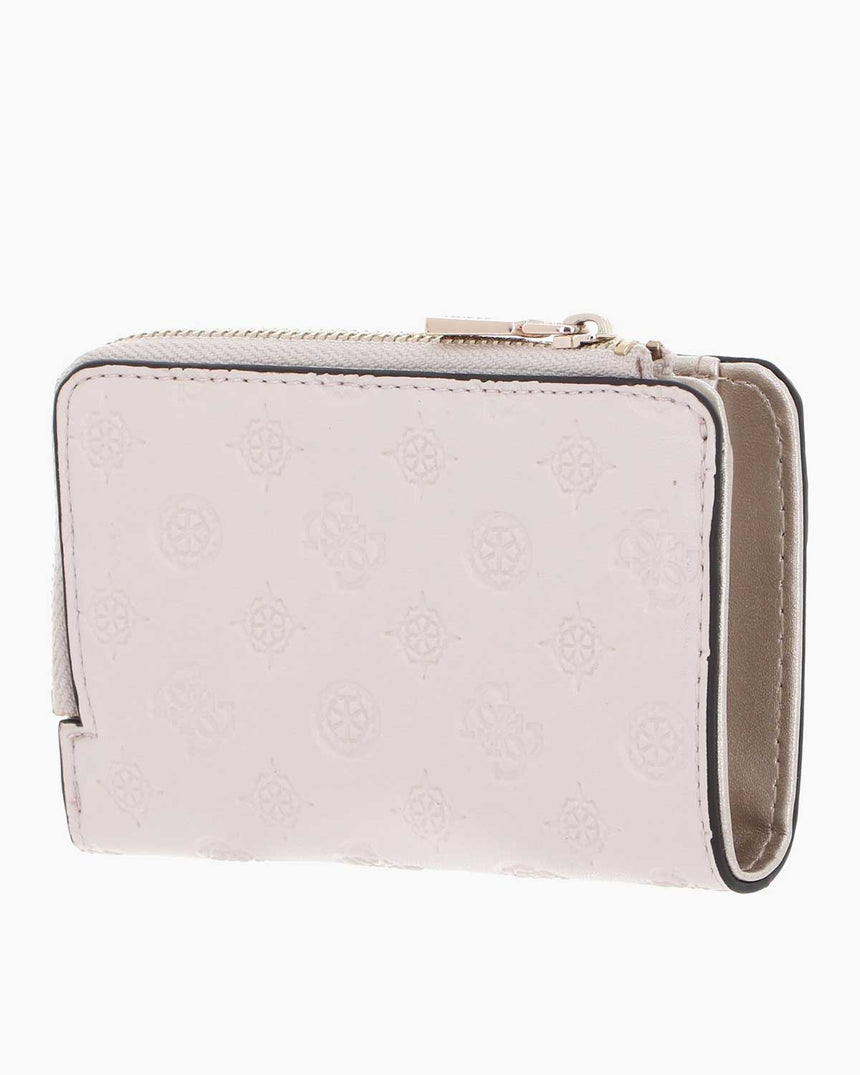 Guess Arlena Logo Zip Around Medium Cüzdan Taupe Logo