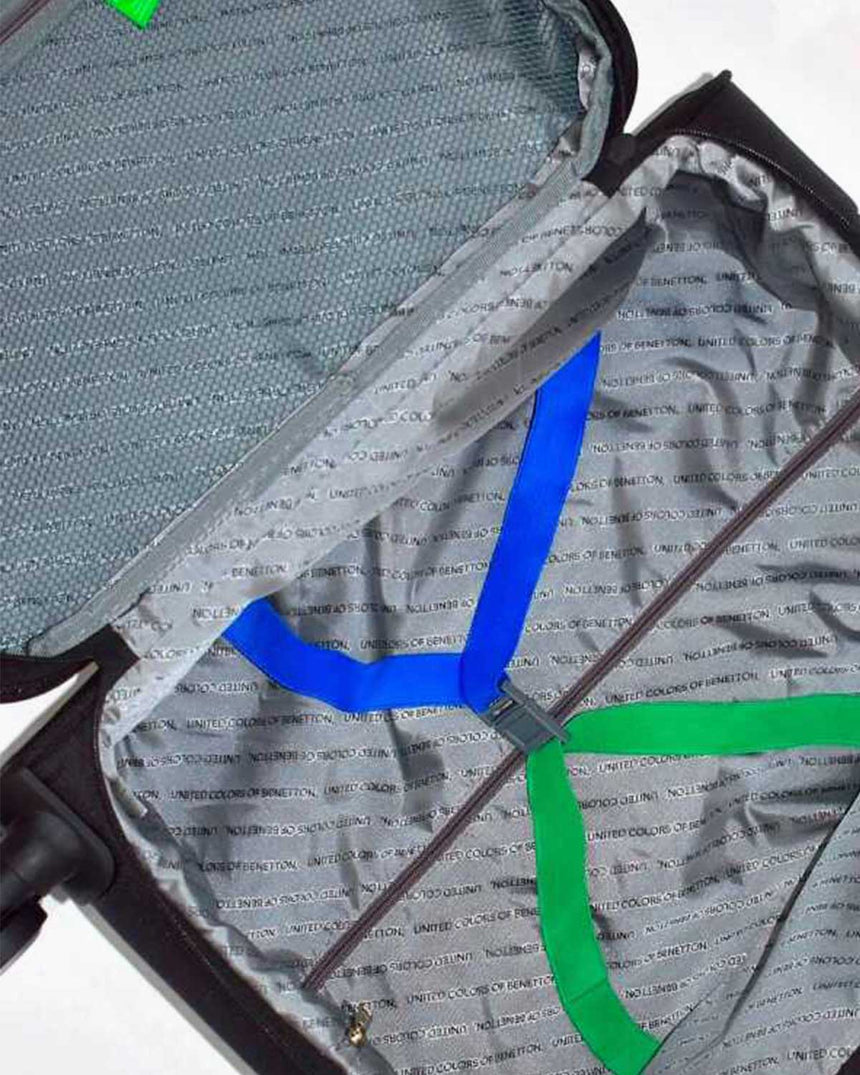 Benetton Logo Detaylı Kabin Boy Kumaş Valiz