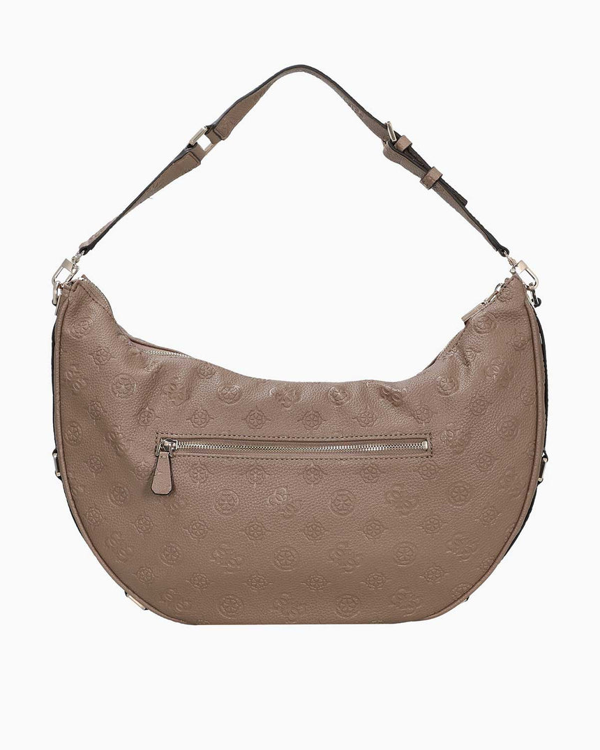 Guess Cresedia Large Hobo Omuz Çantası Dark Taupe