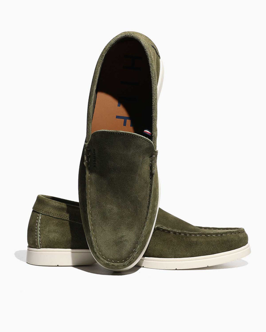 Tommy Hilfiger Casual Suede Loafers Süet Ayakkabı Green