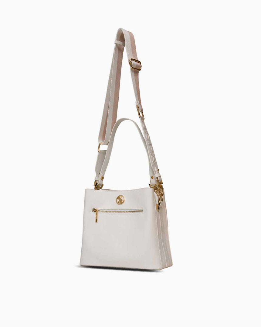 Us Polo Assn Fermuar Detaylı El Çantası Beyaz