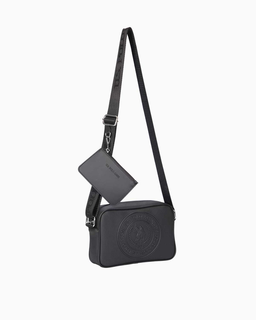 Us Polo Assn Mini Cüzdan Detaylı Çapraz Askılı Çanta Siyah