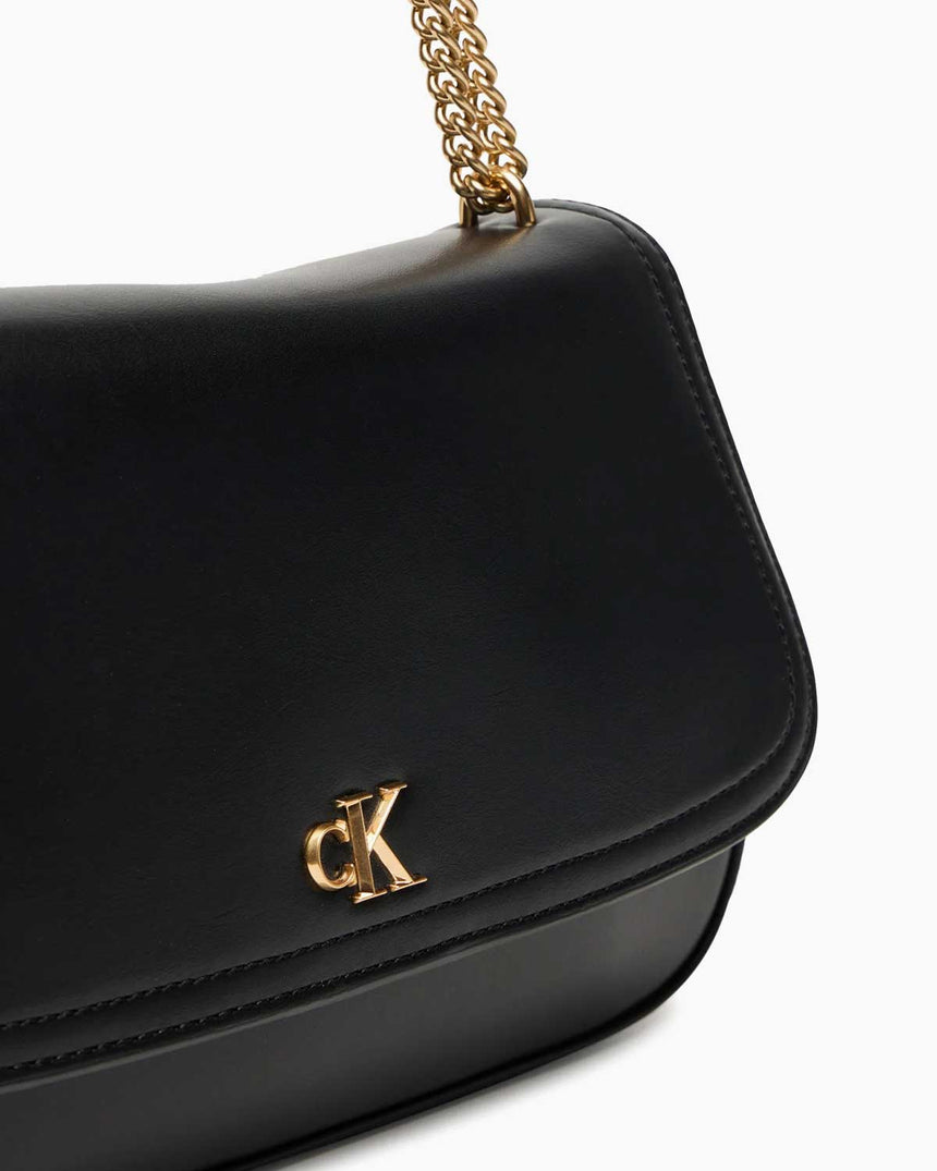Calvin Klein Kadın Çıkarılabilr Çapraz Askılı Çanta BLACK / ANTIQUE LIGHT GOLD