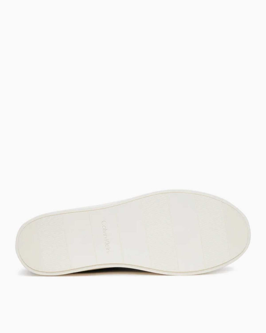 Calvin Klein Lastik Bağcıklı Yama Topuklu Erkek Sneaker Black/Marshmallow