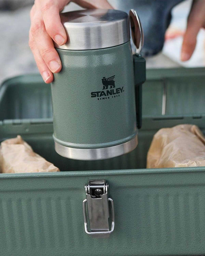 Stanley Efsane Klasik Seri-0.40 Litre Çelik Kaşıklı Yemek Termosu Hammertone Green