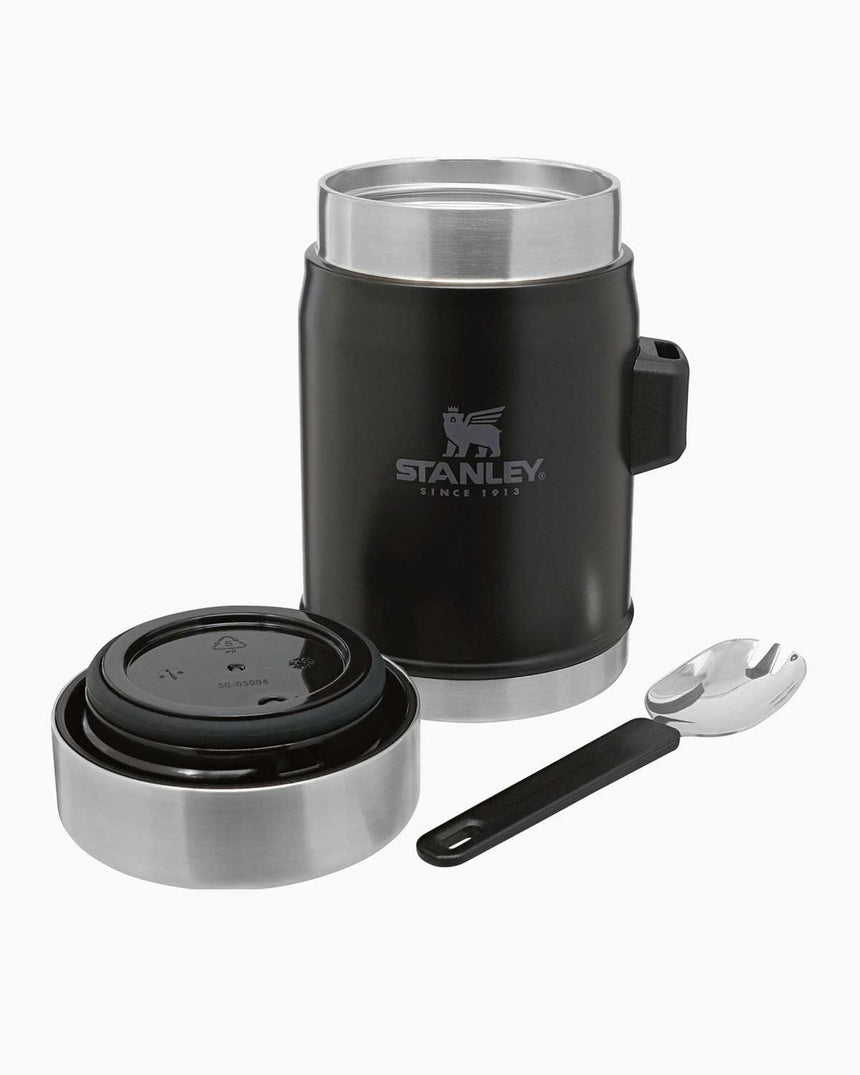 Stanley Efsane Klasik Seri-0.40 Litre Çelik Kaşıklı Yemek Termosu Matte Black