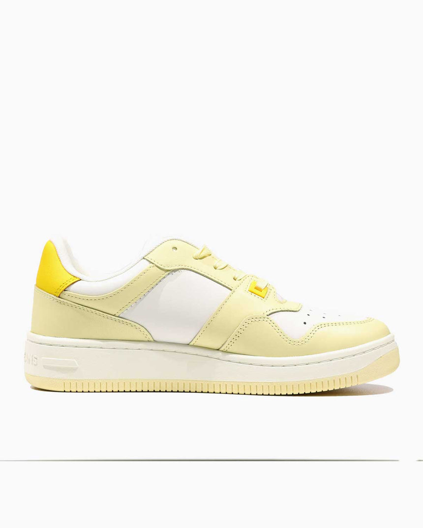 Tommy Hilfiger Retro Basket Tonal Logo Sneakers Lemon Zest