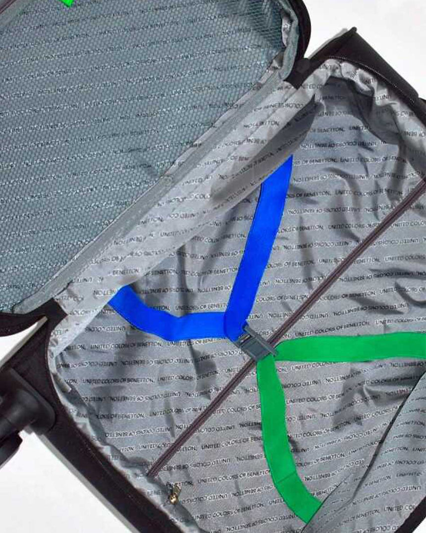 Benetton Logo Detaylı Orta Boy Kumaş Valiz