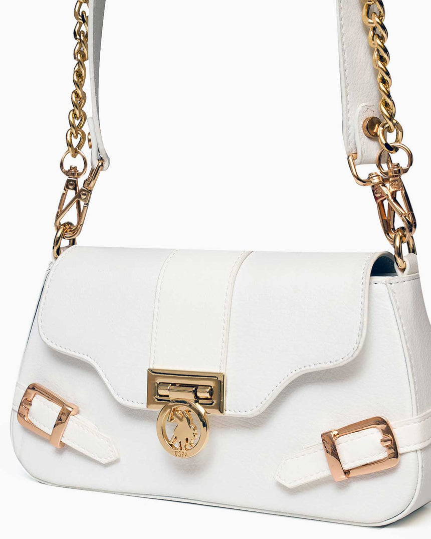 Us Polo Assn Logo Detaylı Çapraz Askılı Çanta Beyaz