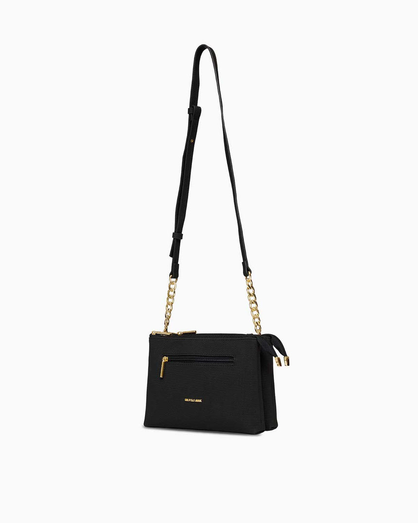 Us Polo Assn Zincir Detaylı Çapraz Askılı Çanta Siyah