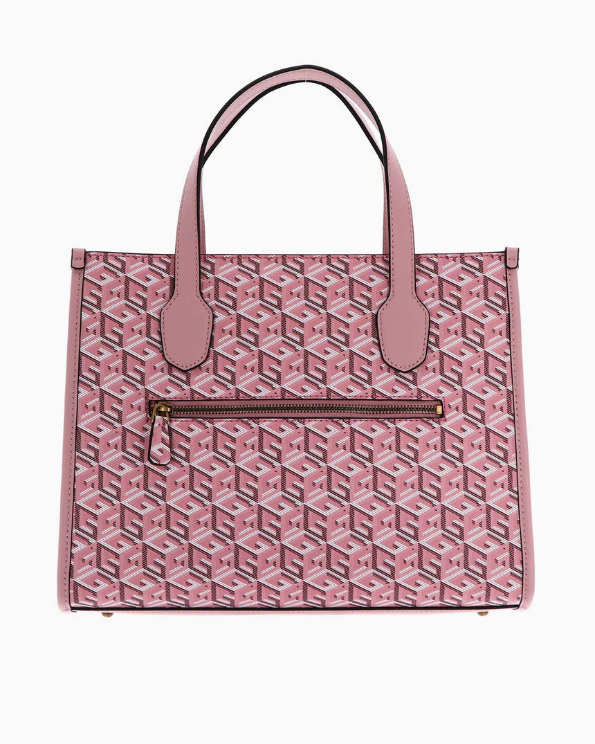 Guess Silvana 2 Compartmen El Çantası Apricot Rose Logo