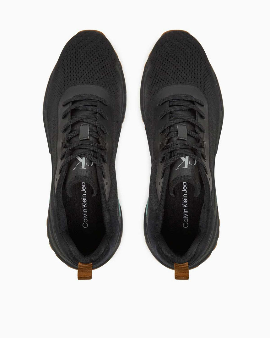 Calvin Klein Tokyo Örgü Detaylı Erkek Koşucu Sneaker Ck Black/Grain Brown/Wild Green
