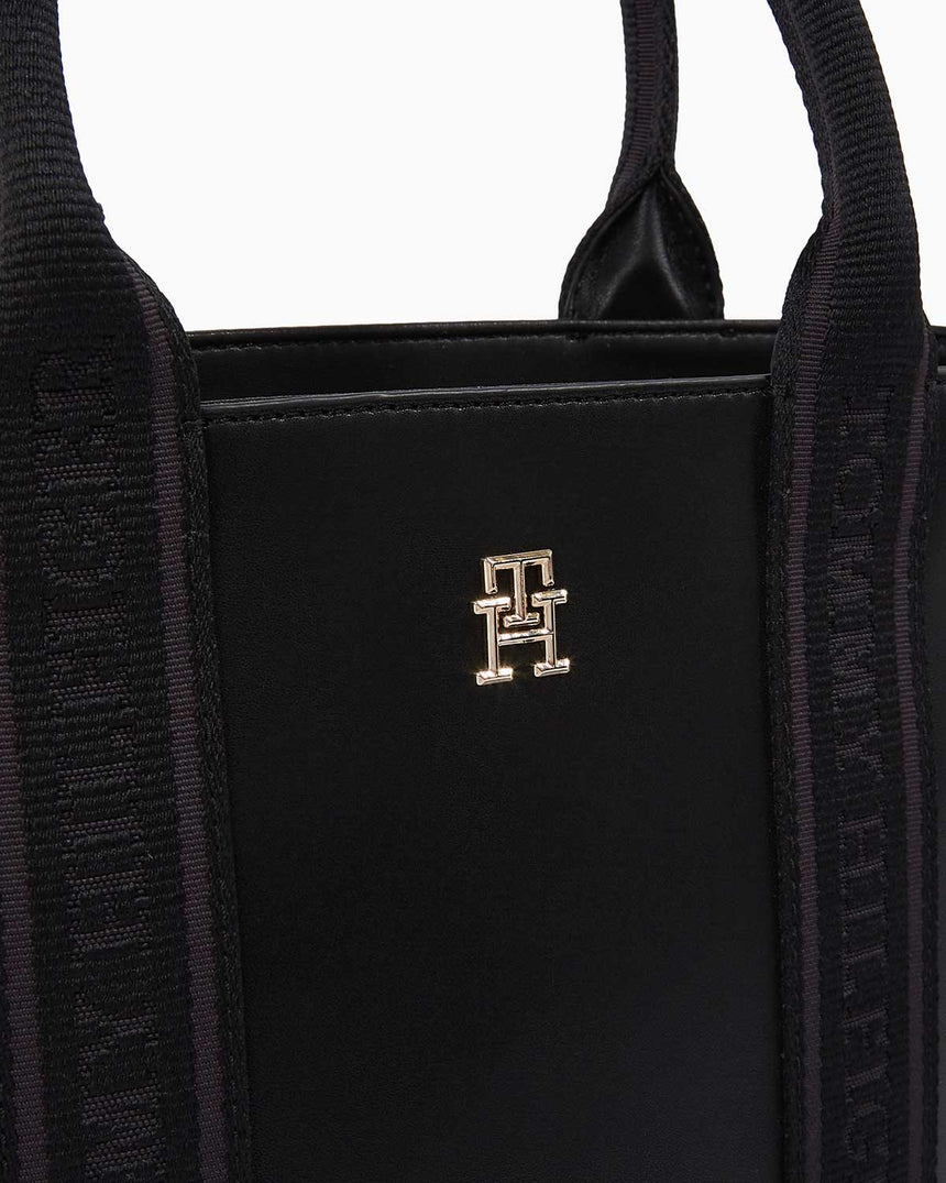 Tommy Hilfiger Logotape Mini Tote El Çantası Black