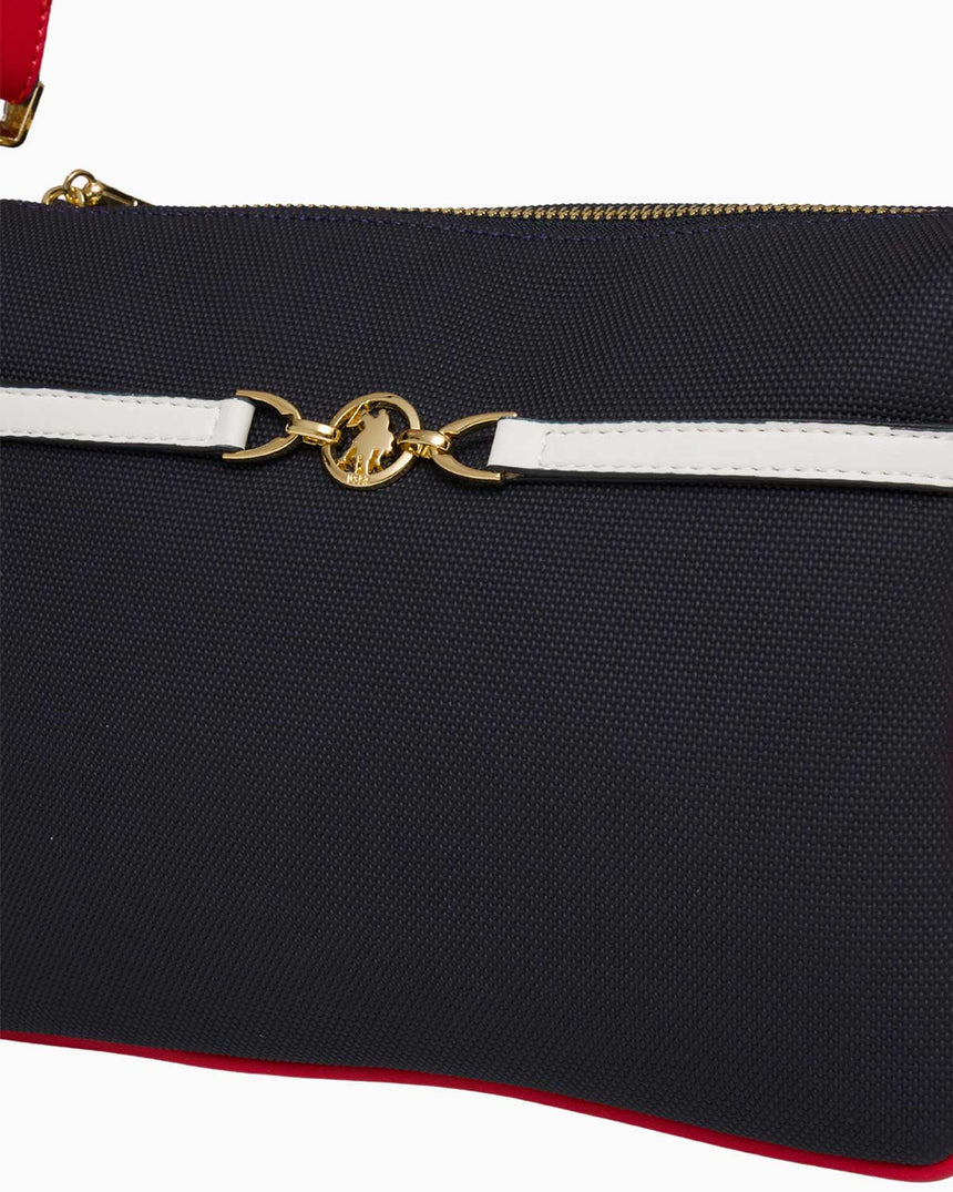 Us Polo Assn Çıkarılabilir Askılı Omuz Çantası Lacivert - Kırmızı - Beyaz