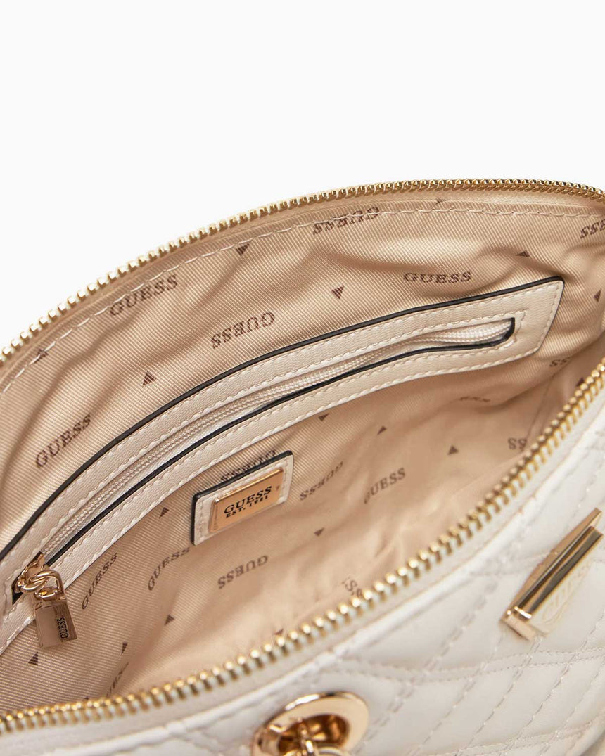 Guess Giully Mini Satchel El Çantası Off White