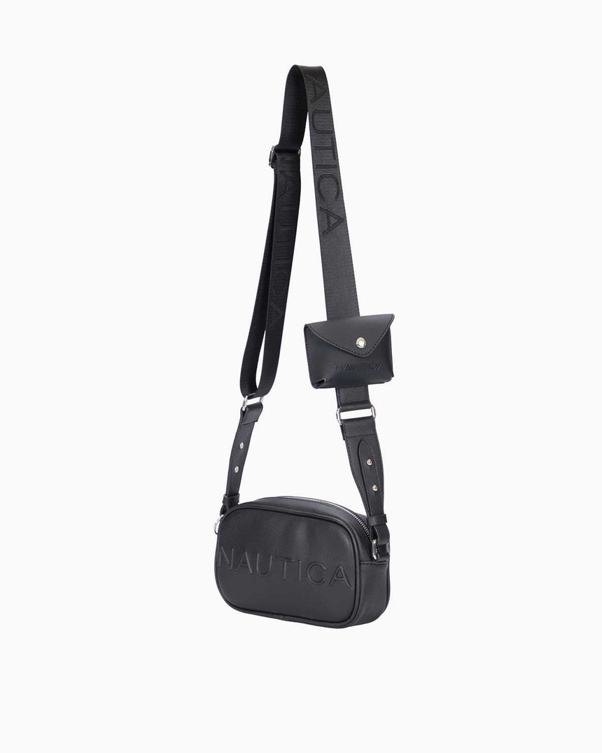 Nautica Mini Cüzdan Detaylı Çapraz Askılı Çanta Siyah