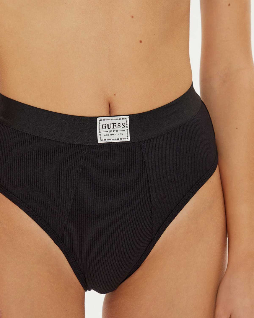 Guess Tessa High Waist Brazilian Külot Jet Black A996