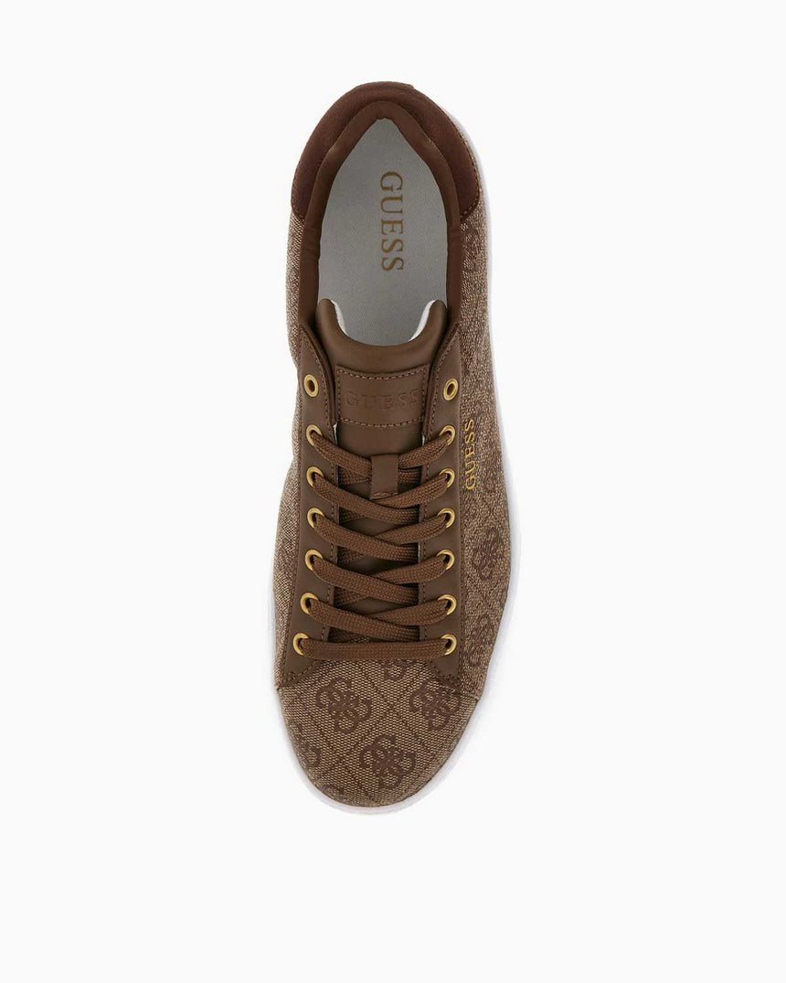 Guess Nola Monogram Baskılı Sneaker Beige / Brown