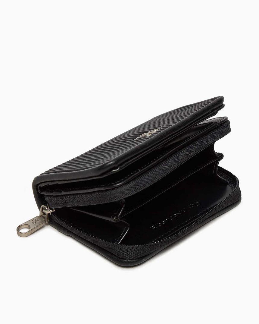 Calvin Klein Jeans Rib Med Zip Around Cüzdan Black