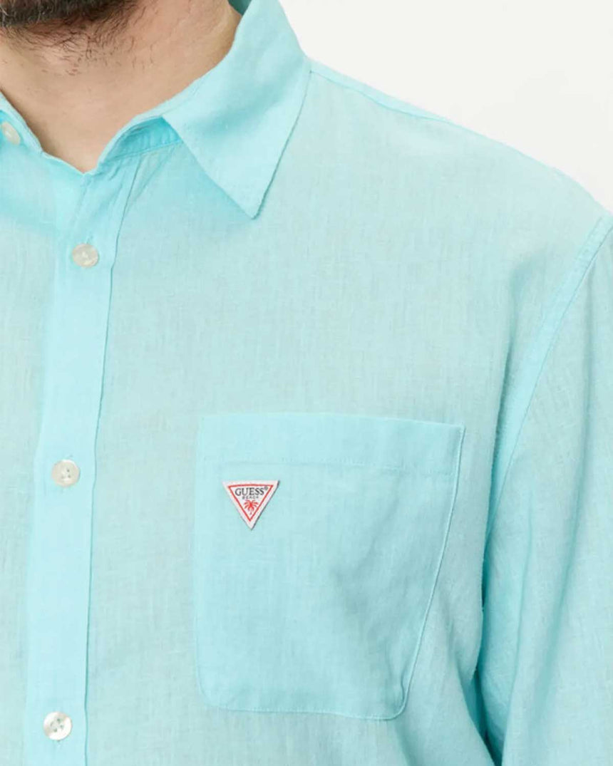 Guess Voven Tops Logolu Gömlek