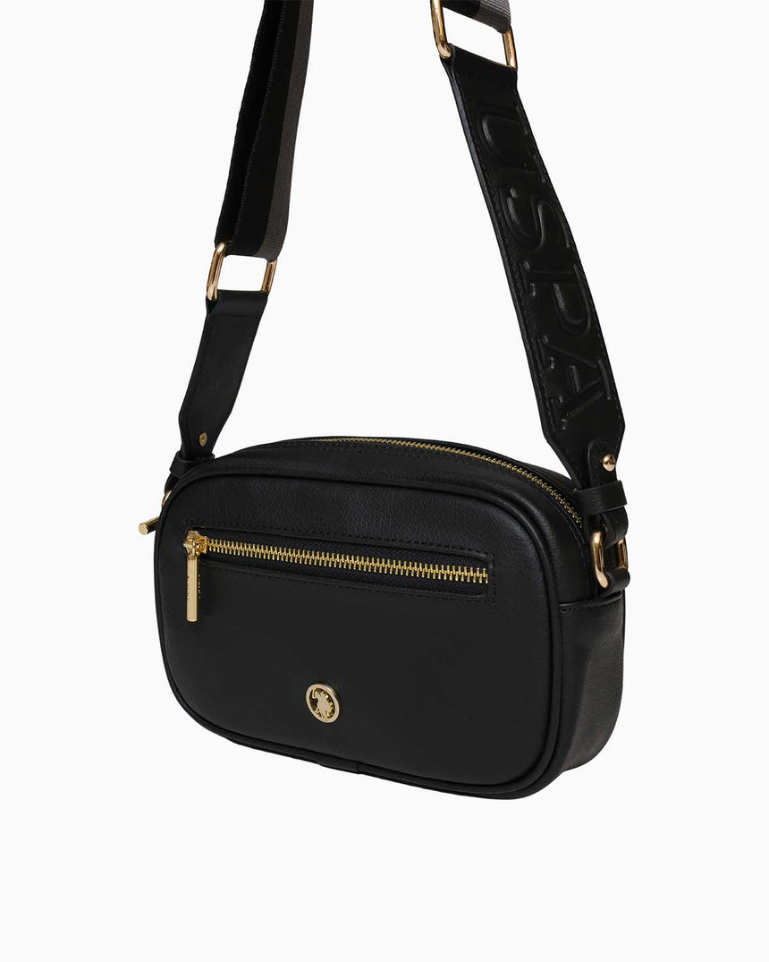 Us Polo Assn Logo Detaylı Çapraz Askılı Çanta Siyah
