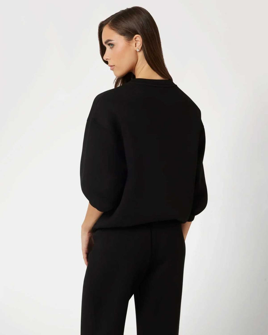 Guess Cecilia Kadın Aktif Scuba Sweatshirt Jet Black A996