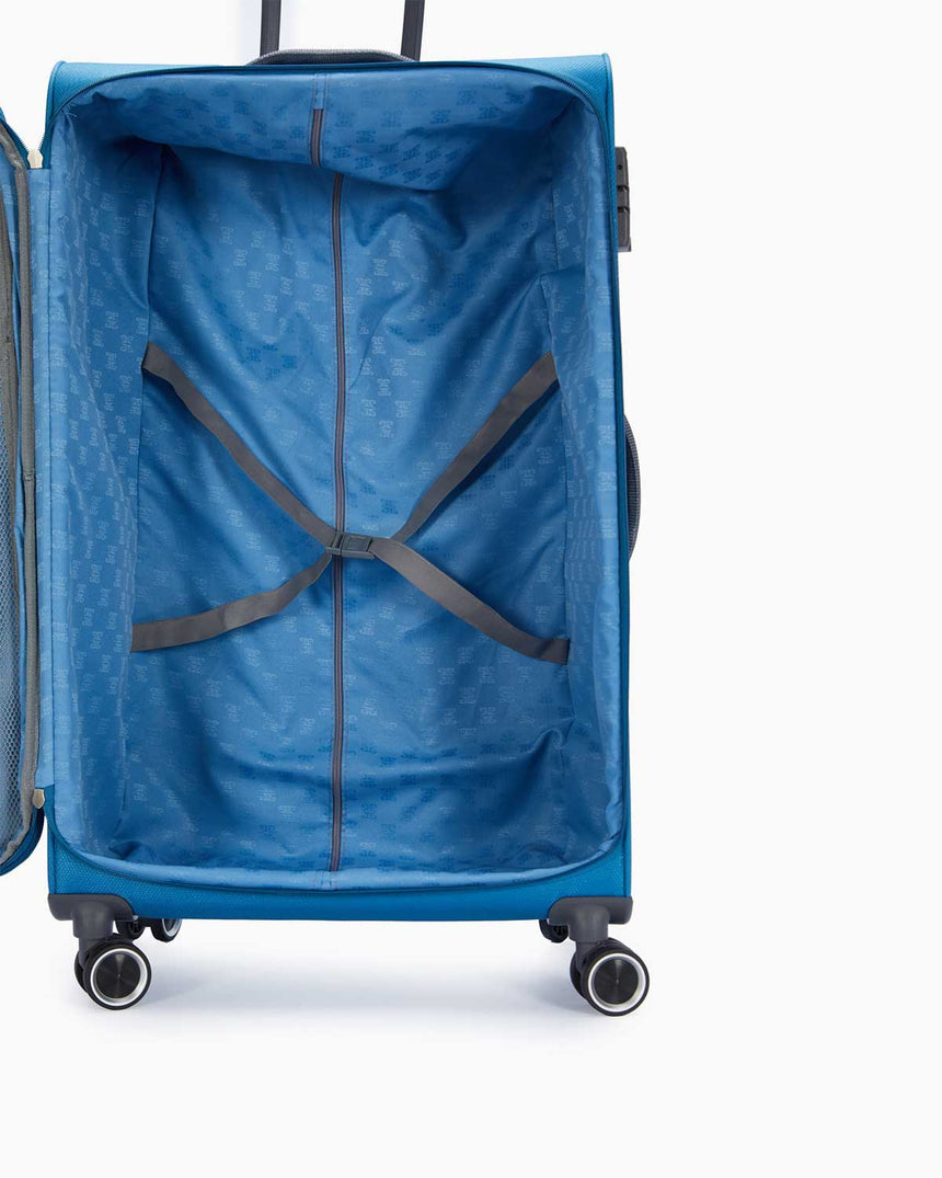 Pierre Cardin Orta Boy Kumaş Valiz Mavi