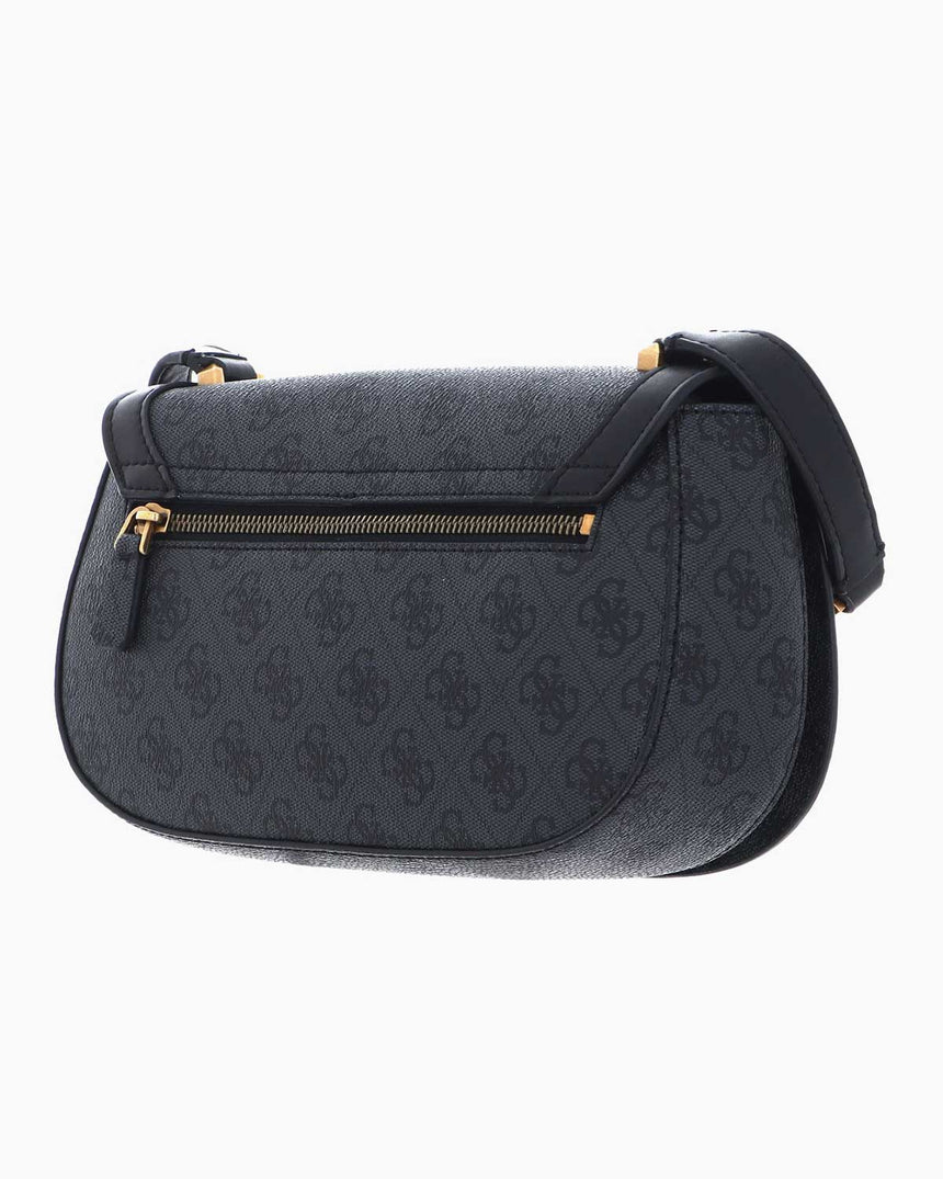 Guess Crossbody Flap Kapaklı Çapraz Askılı Çanta Coal Logo