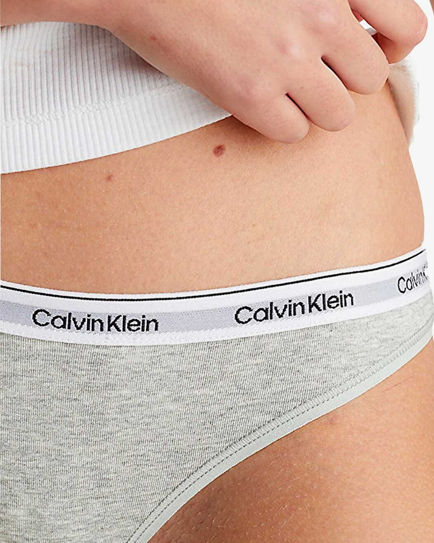 Calvin Klein Thong 3Pk Underwear Bottoms Külot Black/Grey Heather/White