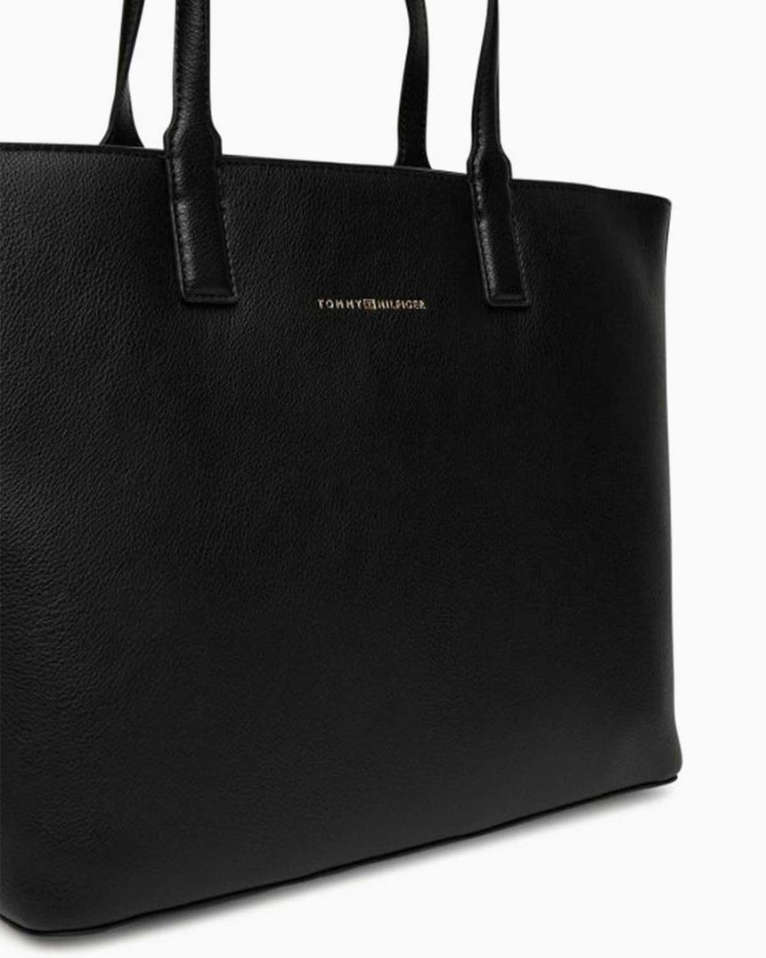 Tommy Hilfiger Logo Bantlı Kadın Tote Çanta Black
