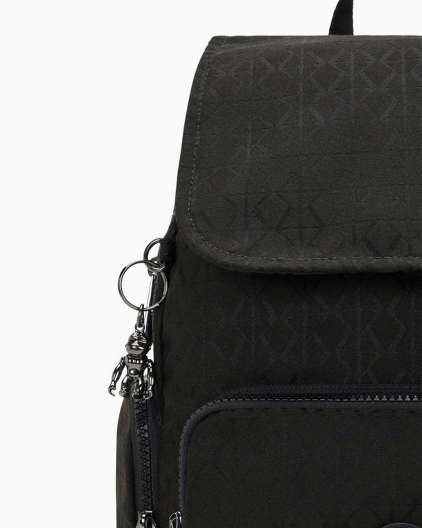 Kipling City Zip S Elevated Jacquard BLACK SIGNATURE JQ