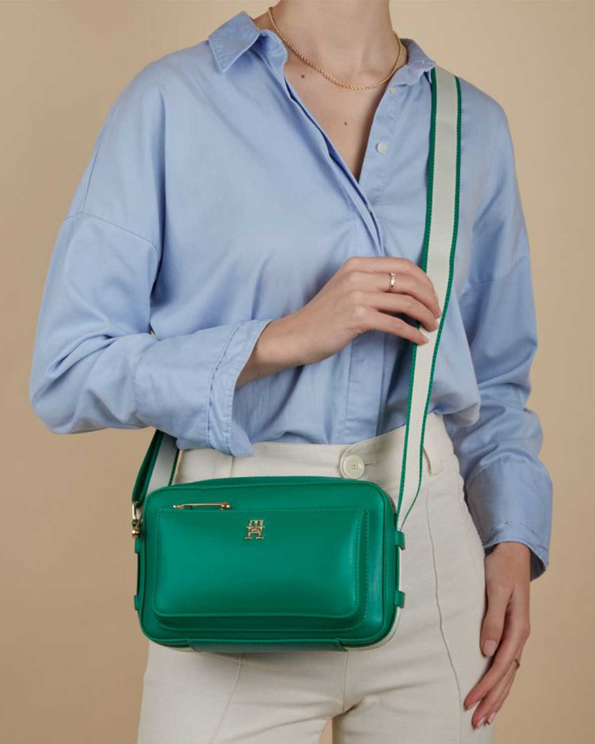 Tommy Hilfiger Iconic Crossover Çapraz Askılı Çanta Green