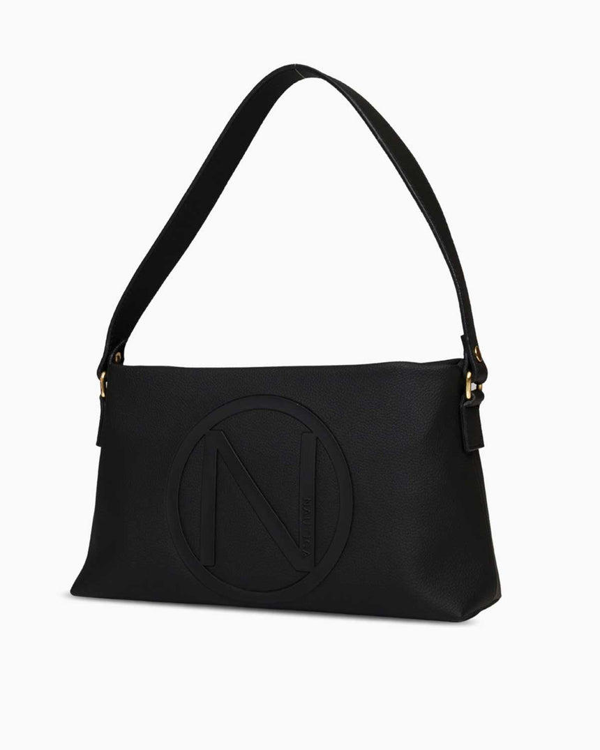Nautica Logo Detaylı Omuz Çantası Siyah