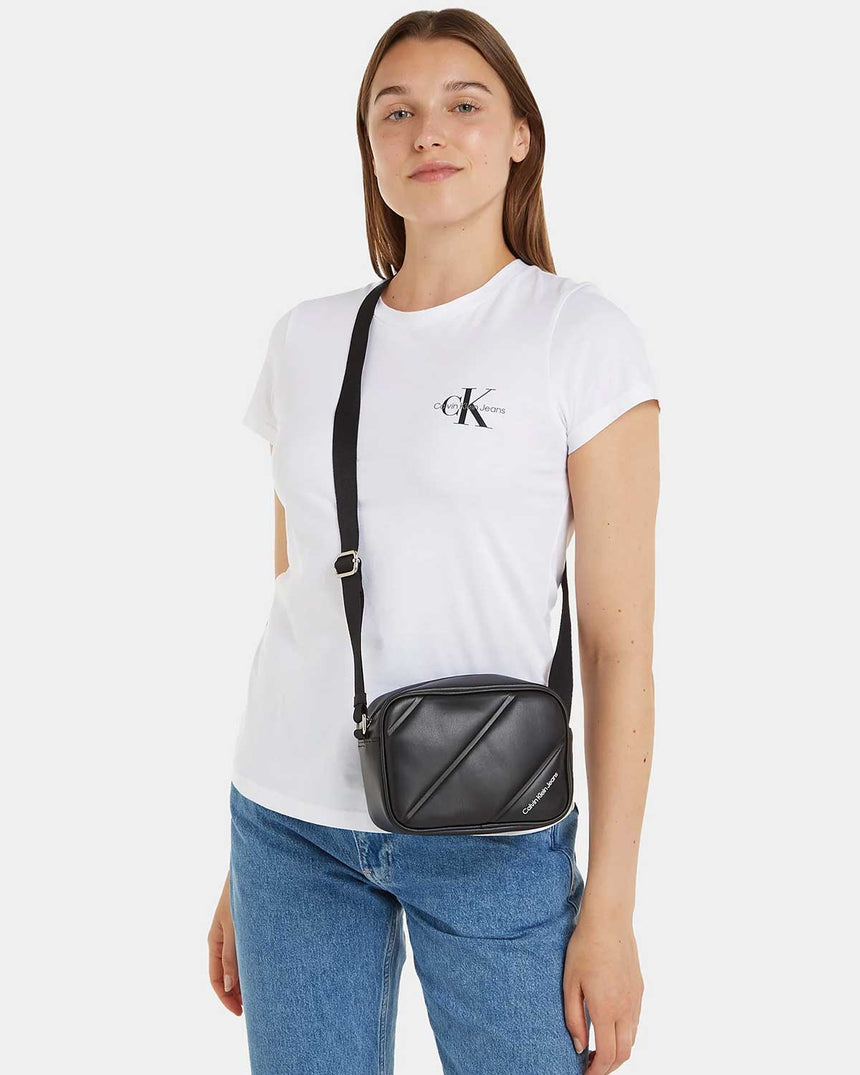 Calvin Klein Quilted Camera Bag Çapraz Askılı Çanta Black