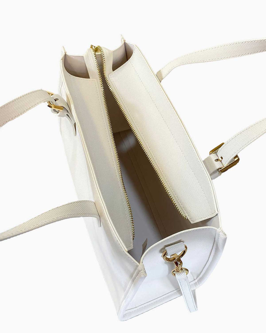 Us Polo Assn Logo Detaylı Aksesuarlı El Çantası Beyaz