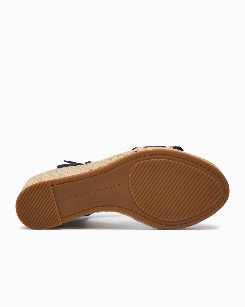 Tommy Hilfiger Mono Webbing Wedge Espadrilles Topuklu Sandalet Space Blue