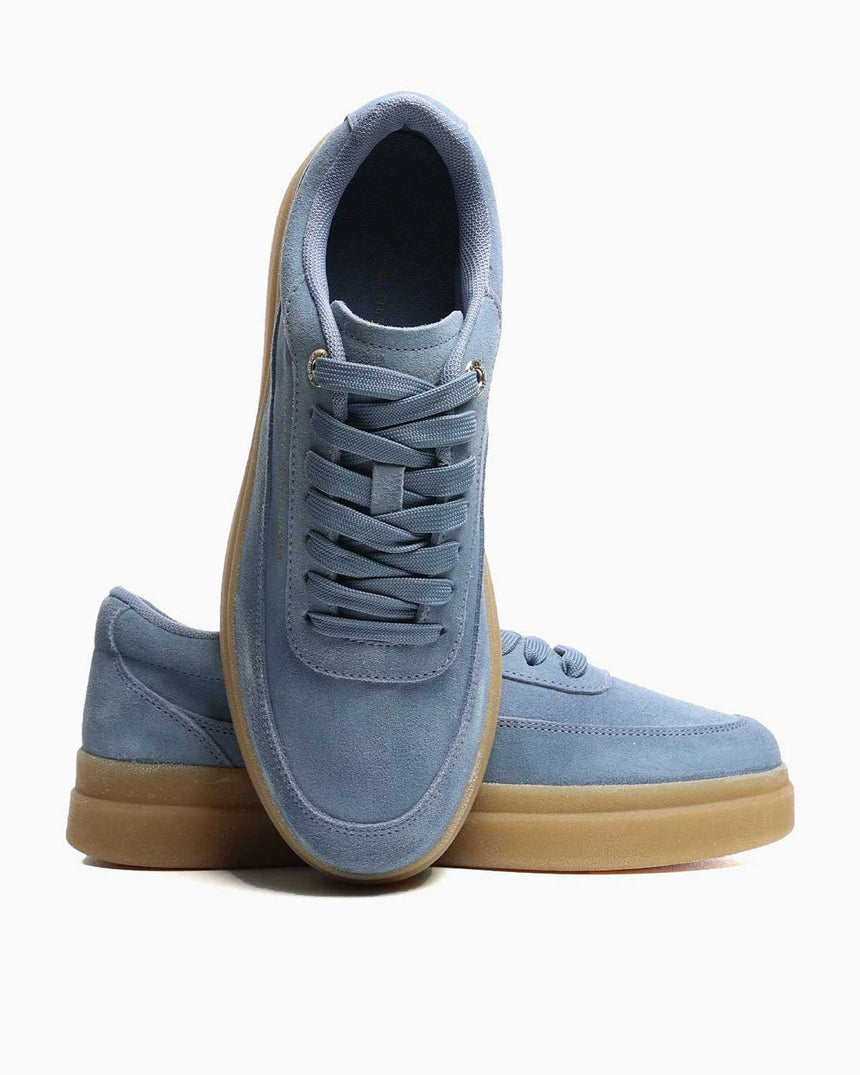 Tommy Hilfiger Bonnie Süet Modern Kort Kadın Sneaker Brisk Blue