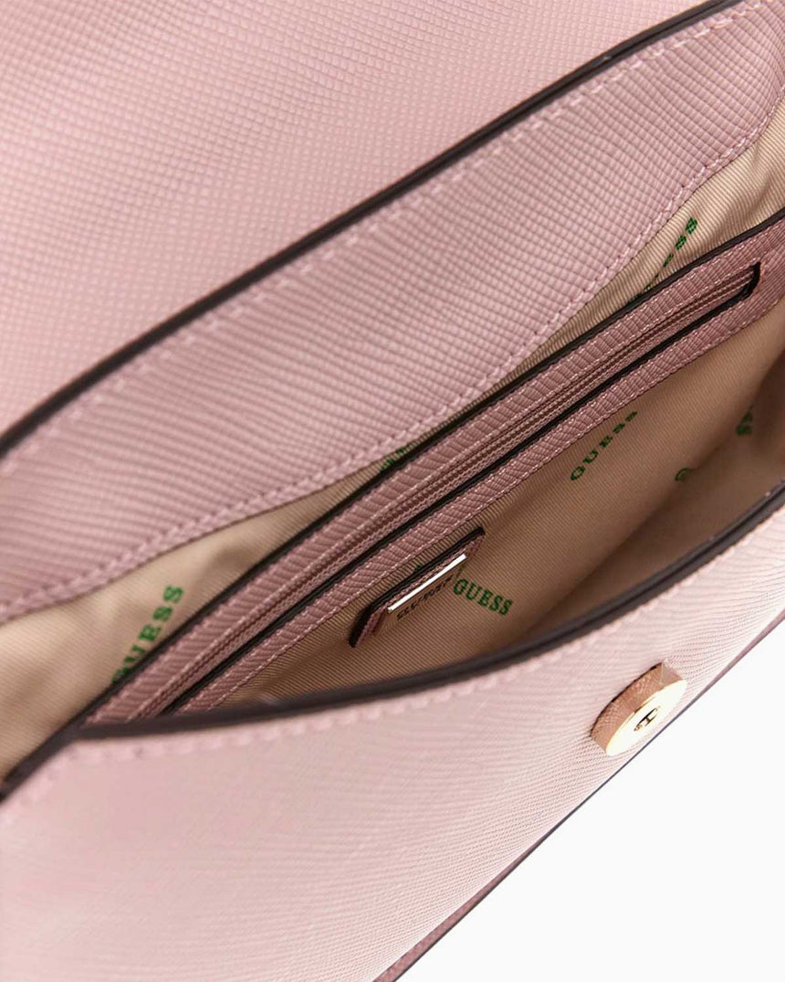 Guess Eco Jazlynn Handle Flap Kapaklı El Çantası Rose