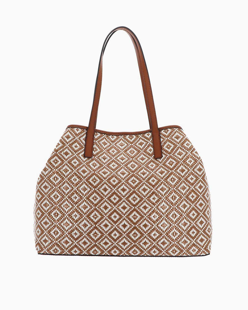 Guess Vikky Large Toto Omuz Çantası Cognac