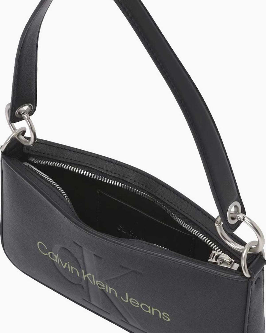 Calvin Klein Sculpted Shoulder Pouch Omuz Çantası Black/Dark Juniper