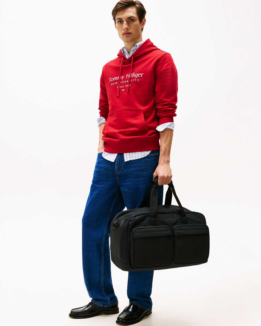 Tommy Hilfiger Repreve Duffle Weekender El Valizi Black