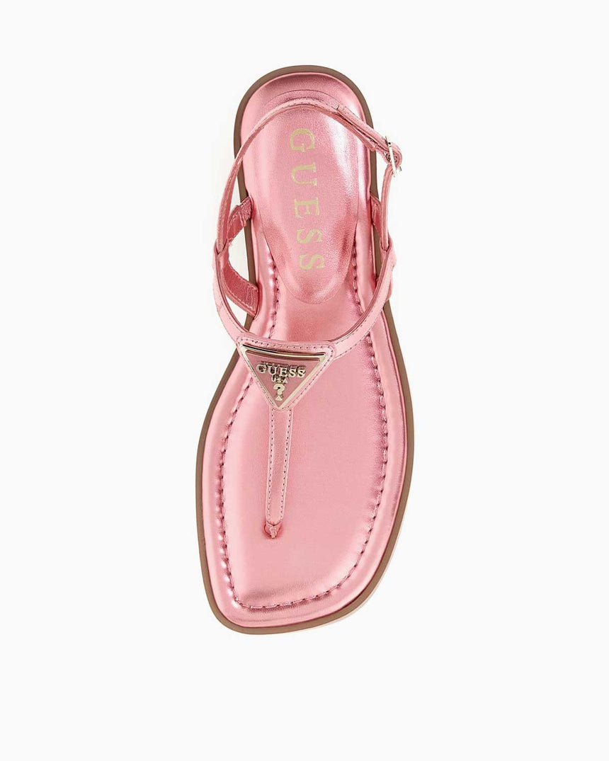 Guess Rainey4 Logolu Parmak Arası Sandalet Pink